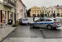 Bochnia. Pijany 33-latek wjechał w solną ławkę przy Rynku
