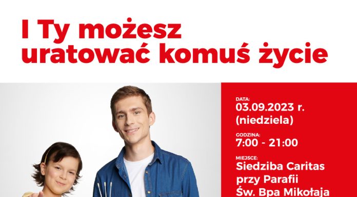 Akcja charytatywna. W niedzielę w Bochni rejestracja dawców szpiku