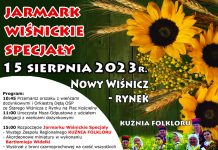 We wtorek Jarmark „Wiśnickie Specjały” – PROGRAM