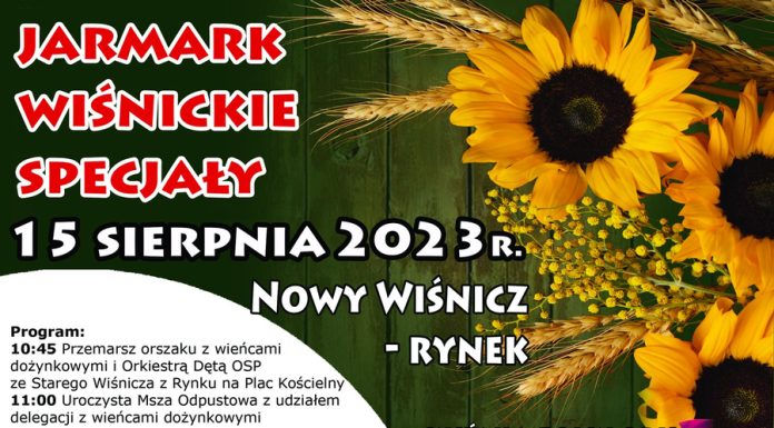 We wtorek Jarmark „Wiśnickie Specjały” – PROGRAM