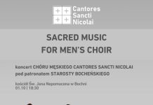 Bochnia. W niedzielę koncert Chóru Męskiego Cantores Sancti Nicolai