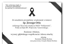 ◾ Kondolencje od Burmistrza i Pracowników Urzędu Miasta Bochnia