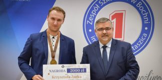 Starosta bocheński nagrodził medalistę zawodów EuroSkills 2023