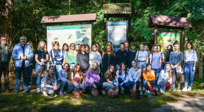 Starosta i uczniowie „Budowlanki” sprzątali Puszczę Niepołomicką – ZDJĘCIA