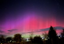 Piękna zorza widziana z Bocheńszczyzny! – ZDJĘCIA