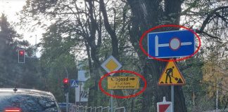 Bochnia. Jednoczesny remont ul. Partyzantów i Karosek – kuriozalne oznakowanie