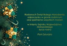 Życzenia dla Czytelników od Piotra Dziurdzi – radnego Sejmiku Województwa Małopolskiego