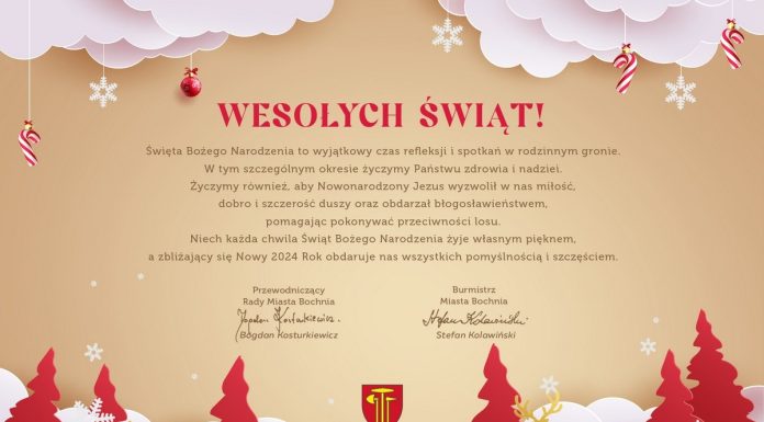 Życzenia od władz Miasta Bochnia
