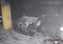 Bochnia. Spłonął samochód w podziemnym garażu przy ul. Wygoda – ZDJĘCIA