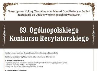 Ruszyły zgłoszenia na 69. Ogólnopolski Konkurs Recytatorski