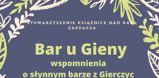 Książnice. „Bar u Gieny. Wspomnienia o słynnym barze z Gierczyc”