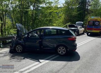 5 osób rannych w wypadku na DK75. Droga Brzesko – Nowy Sącz całkowicie zablokowana