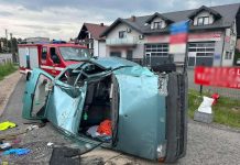 Dachowanie w Niepołomicach. Jedna osoba trafiła do szpitala