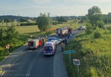 Wypadek w Cikowicach, pijany kierowca uciekł pieszo