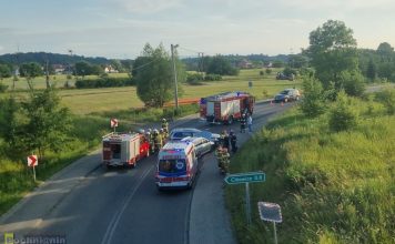 Wypadek w Cikowicach, pijany kierowca uciekł pieszo