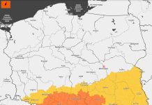 ⚠ Ostrzeżenie: W nocy możliwe gwałtowne burze