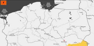 ⚠ Ostrzeżenie: W nocy możliwe gwałtowne burze