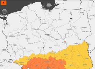 ⚠ Ostrzeżenie: W nocy możliwe gwałtowne burze