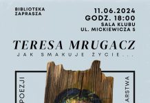 Biblioteka. Promocja tomiku poezji i otwarcie wystawy prac Teresy Mrugacz