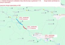 Trzciana. Utrudnienia na drodze powiatowej