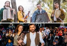 Tańce z Pogranicza przed Piekarnią Sztuki. Wkrótce w Niepołomicach potańcówka z zespołem Hajda Banda