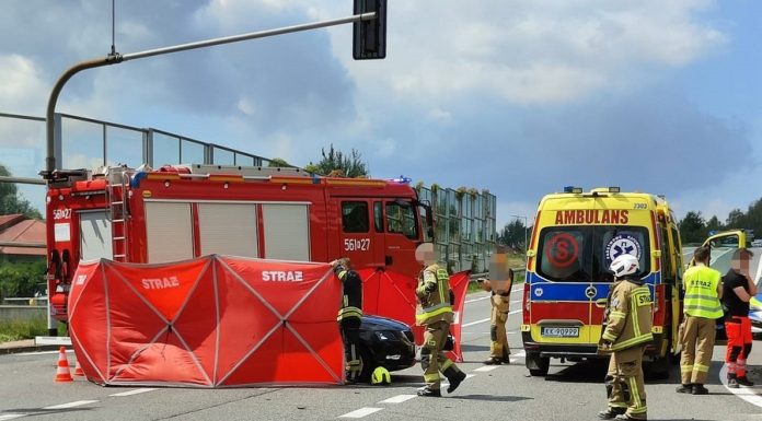 Śmiertelny wypadek 16-letniego motocyklisty na DK94 w Wieliczce