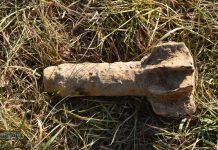 Granat znaleziony wśród ziemniaków w Królówce