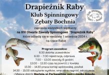W niedzielę zawody wędkarskie klubu spinningowego Zębaty Bochnia