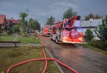 Pożar budynku mieszkalnego w Bochni