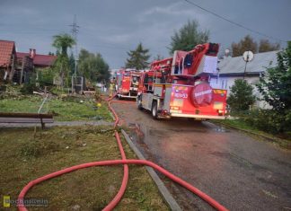 Pożar budynku mieszkalnego w Bochni