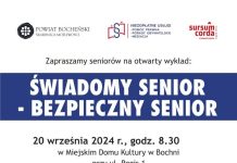 Bochnia. W piątek spotkanie dla seniorów: „Świadomy senior – bezpieczny senior”