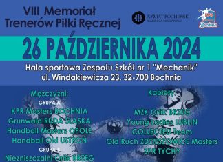 W sobotę w Bochni VIII edycja Memoriału Trenerów Piłki Ręcznej – HARMONOGRAM GIER