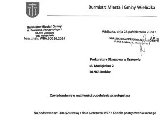 Podejrzenie fałszowania danych budżetowych w Wieliczce. Burmistrz zgłasza sprawę do prokuratury