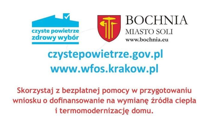 🔸 Miasto Bochnia. Dofinansowanie na wymianę źródła ciepła i termomodernizację domu