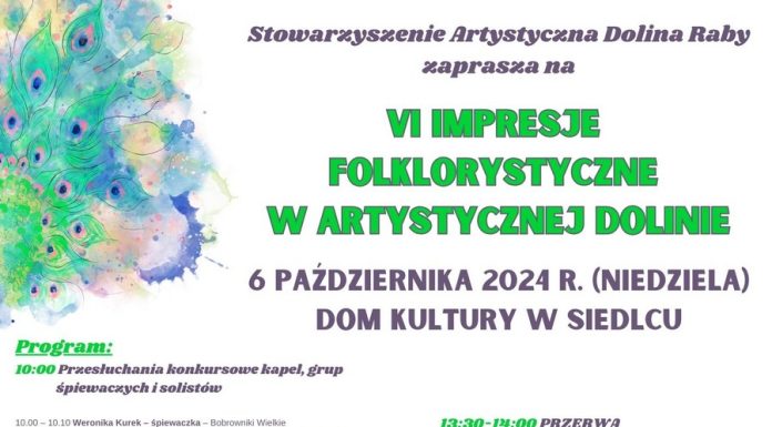 W niedzielę VI Impresje Folklorystyczne w Siedlcu – PROGRAM