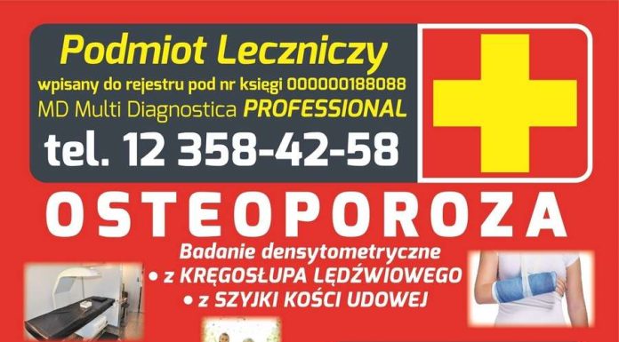 🔸 Bochnia. Zbadaj swoje kości! BADANIE OSTEOPOROZY – ZAPISY