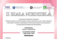 24 listopada II Biała Niedziela dla dzieci i rodziców w bocheńskim Szpitalu