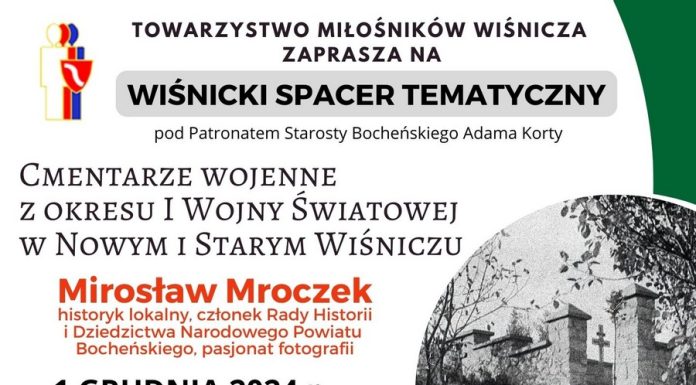 W niedzielę Wiśnicki Spacer Tematyczny. O cmentarzach wojennych opowie Mirosław Mroczek