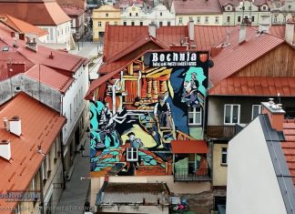 Bochnia. Nowy mural na kamienicy przy Rynku