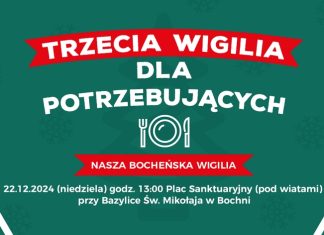 Bochnia. W niedzielę Wigilia dla Potrzebujących