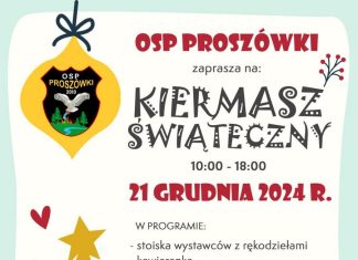 W sobotę Kiermasz Świąteczny w Proszówkach