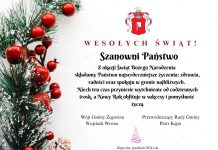 Życzenia dla Czytelników od władz Gminy Żegocina