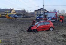 Wypadek w Tymowej. Cztery osoby ranne – ZDJĘCIA