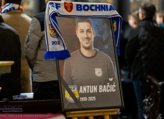 Bochnia. Zawodnicy i kibice BSF pożegnali śp. Antuna Bačicia – WIDEO