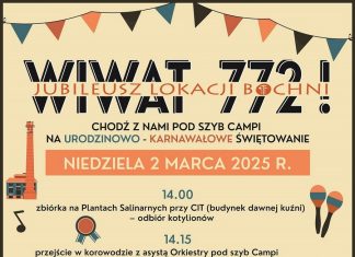 Wiwat 772! W niedzielę potańcówka przy szybie Campi z okazji jubileuszu lokacji Bochni – PROGRAM