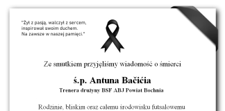 ▪ Kondolencje od władz Miasta Bochnia