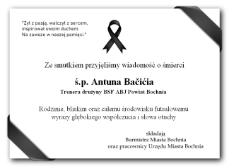 ▪ Kondolencje od władz Miasta Bochnia