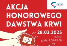 W piątek akcja Honorowego Dawstwa Krwi w CKZiU w Łapanowie