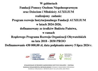 Zajęcia terapeutyczne w Fundacji AUXILIUM