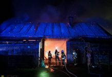 Pożar budynku gospodarczego w Jadownikach